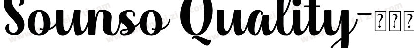 Sounso Quality字体转换